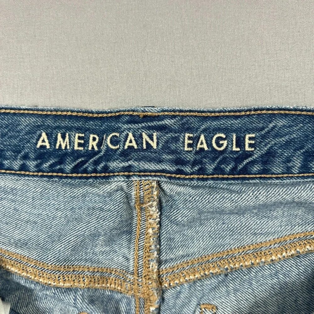 American Eagle Outfitters 90s Boyfriend Jeans Womens 4‎ Blue Cotton Distressed